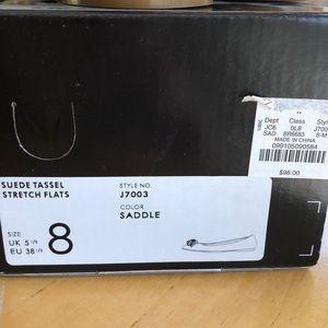 Tan Suede J Crew stretch flats size 8